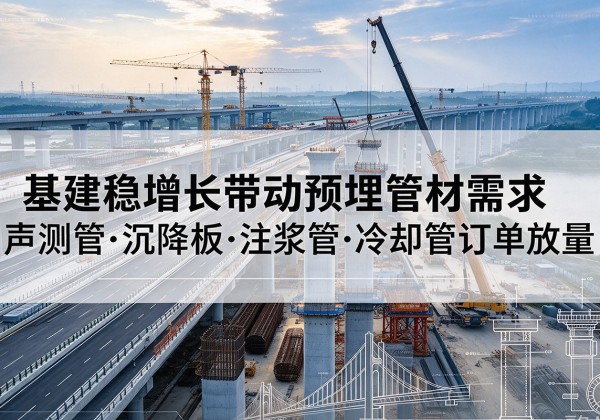 忻府基建稳增长带动预埋监测管材需求，声测管、沉降板、注浆管订单持续放量