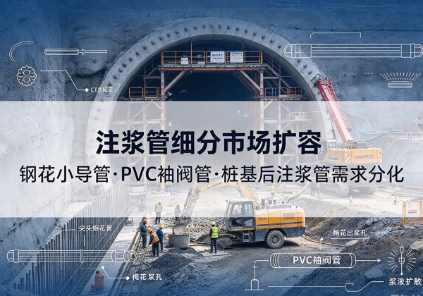 忻府注浆管细分市场扩容，隧道钢花小导管、PVC 袖阀管、桩基后注浆管需求分化